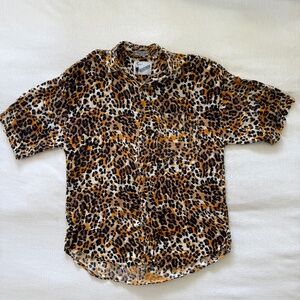 Vintage Gooch Single Needle Tailoring Animal Print Button Down Mens L
